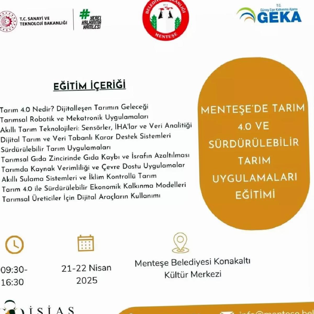 Menteşe Belediyesi’nden Tarım 4.0 Eğitimi Başlıyor
