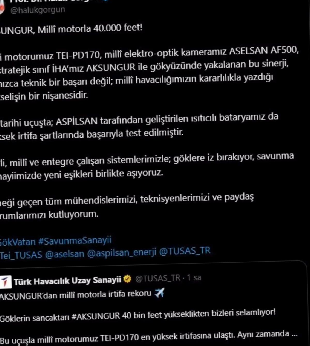 Milli Havacılıkta Yeni Başarı