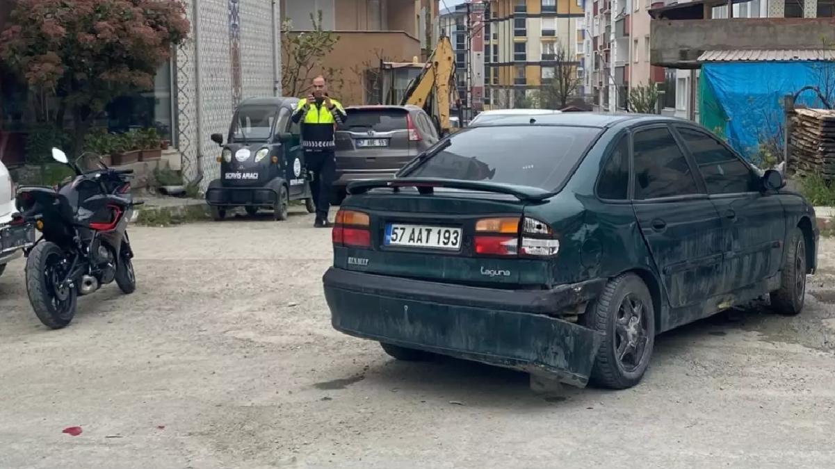 Motosiklet Otomobile Çarptı, Sürücü Yaralandı