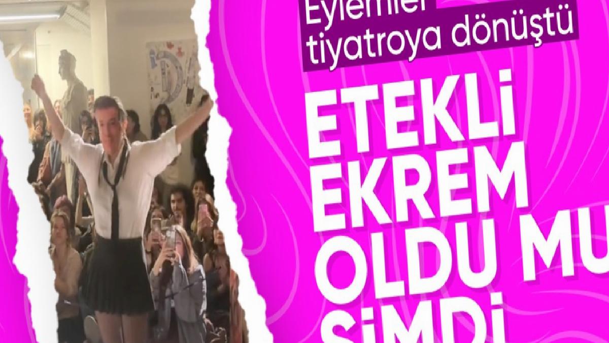 MSGSÜ öğrenilerinin Ekrem İmamoğlu maskeli defilesi