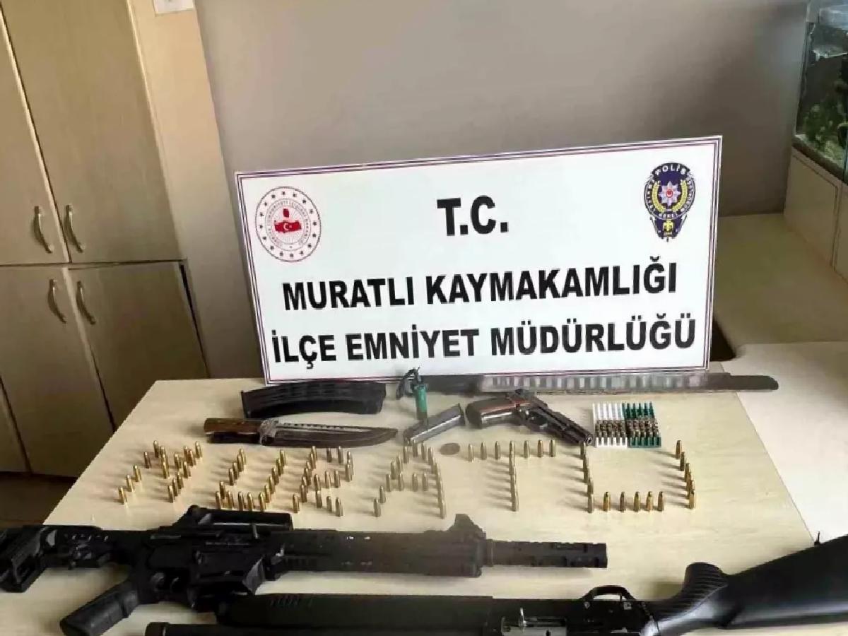 Muratlı’da Silah ve Suç Aletleri Ele Geçirildi