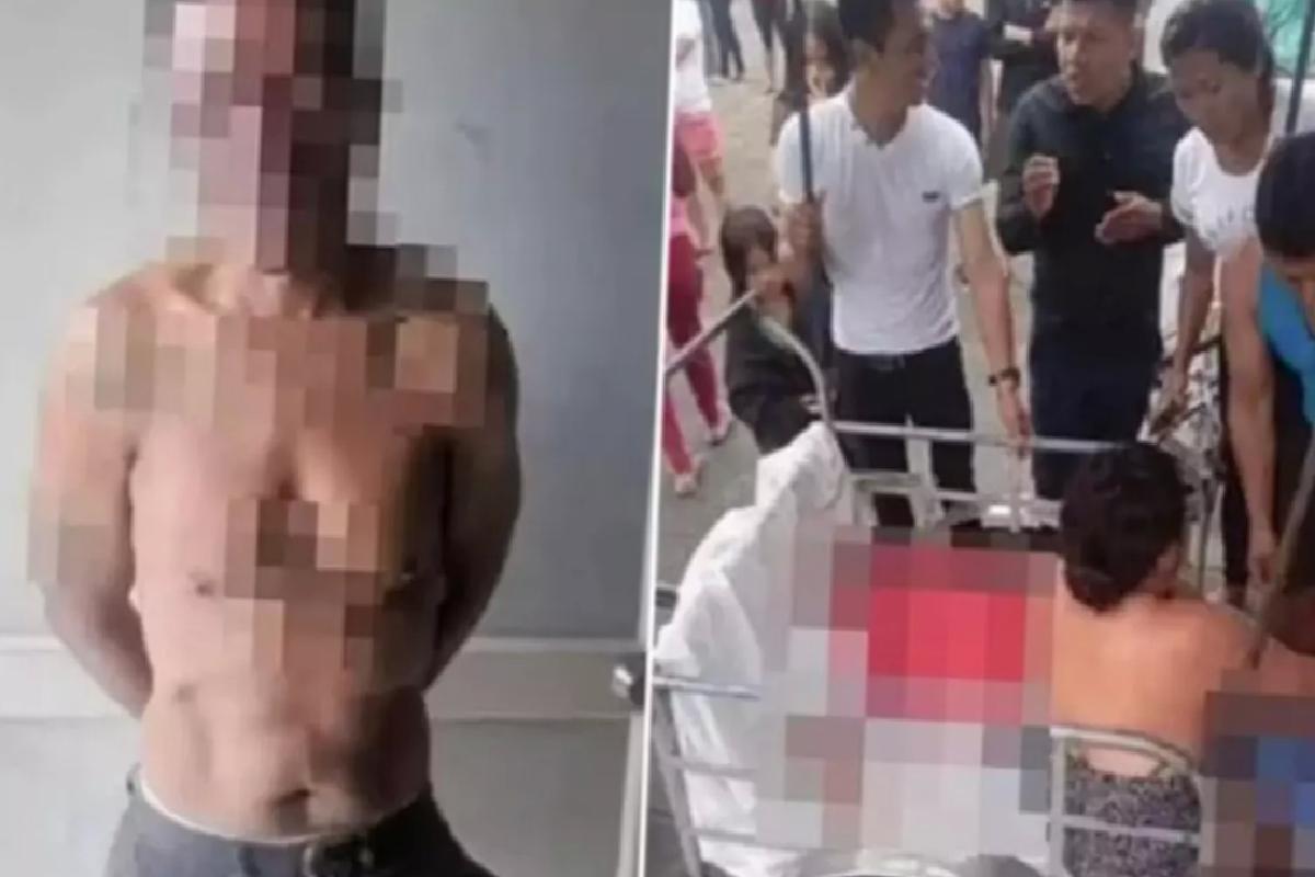 Öfkelik kalabalık, cinayet zanlısı turisti karakoldan çıkarıp diri diri yaktı