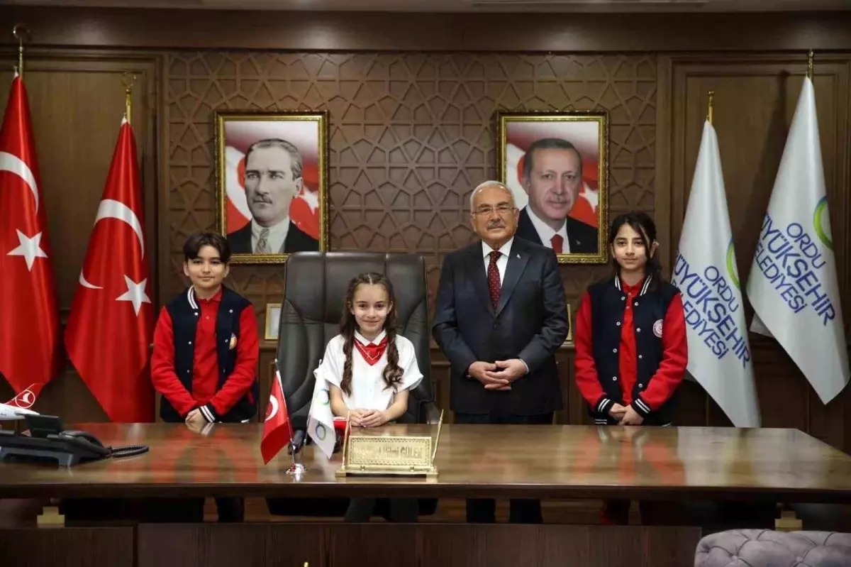 Ordu’da 23 Nisan Coşkusu: Temsili Başkanlık Koltuğu Cemre Su Korkmaz’a Devredildi