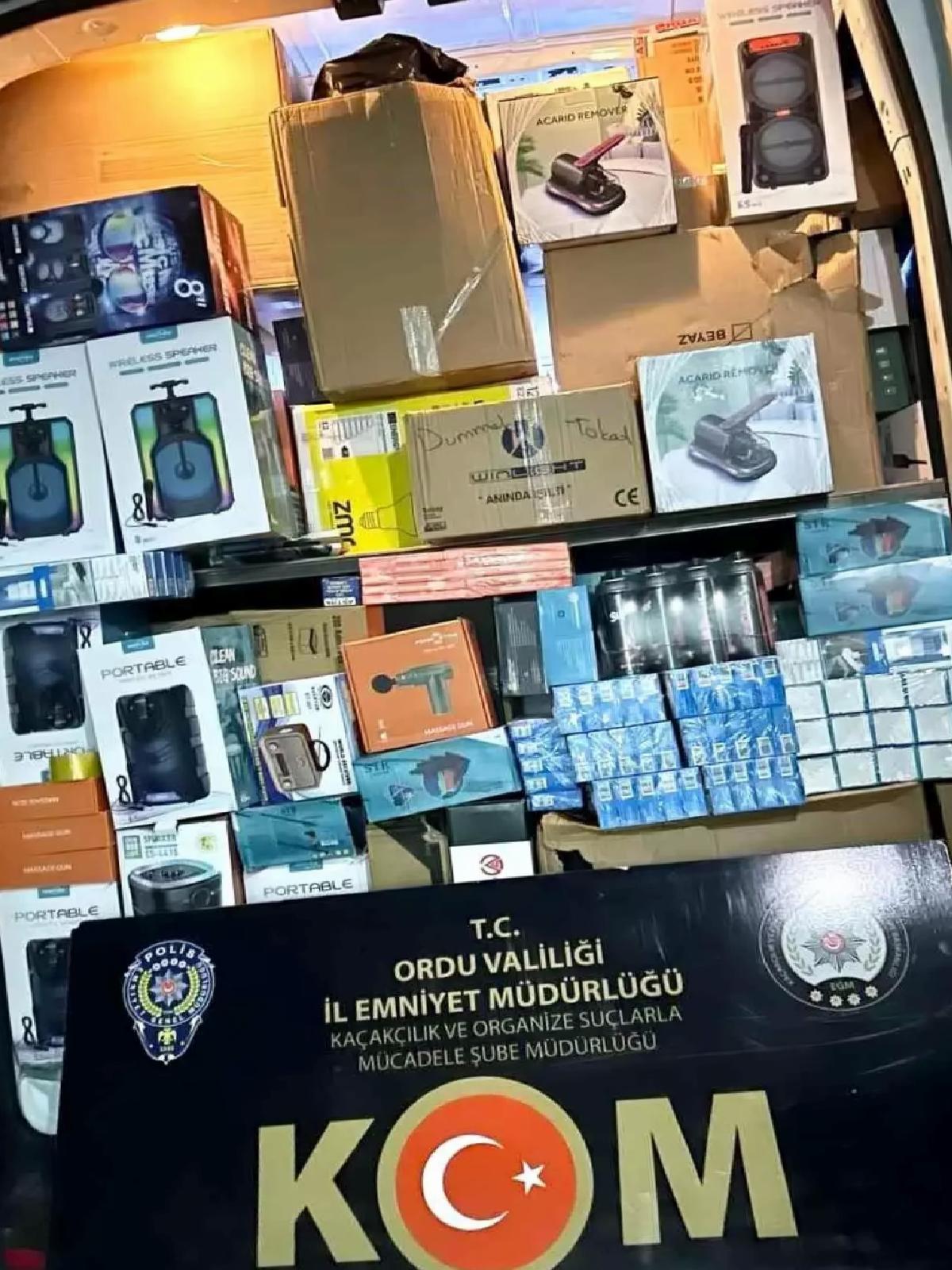 Ordu’da Kaçak Ürün Operasyonu
