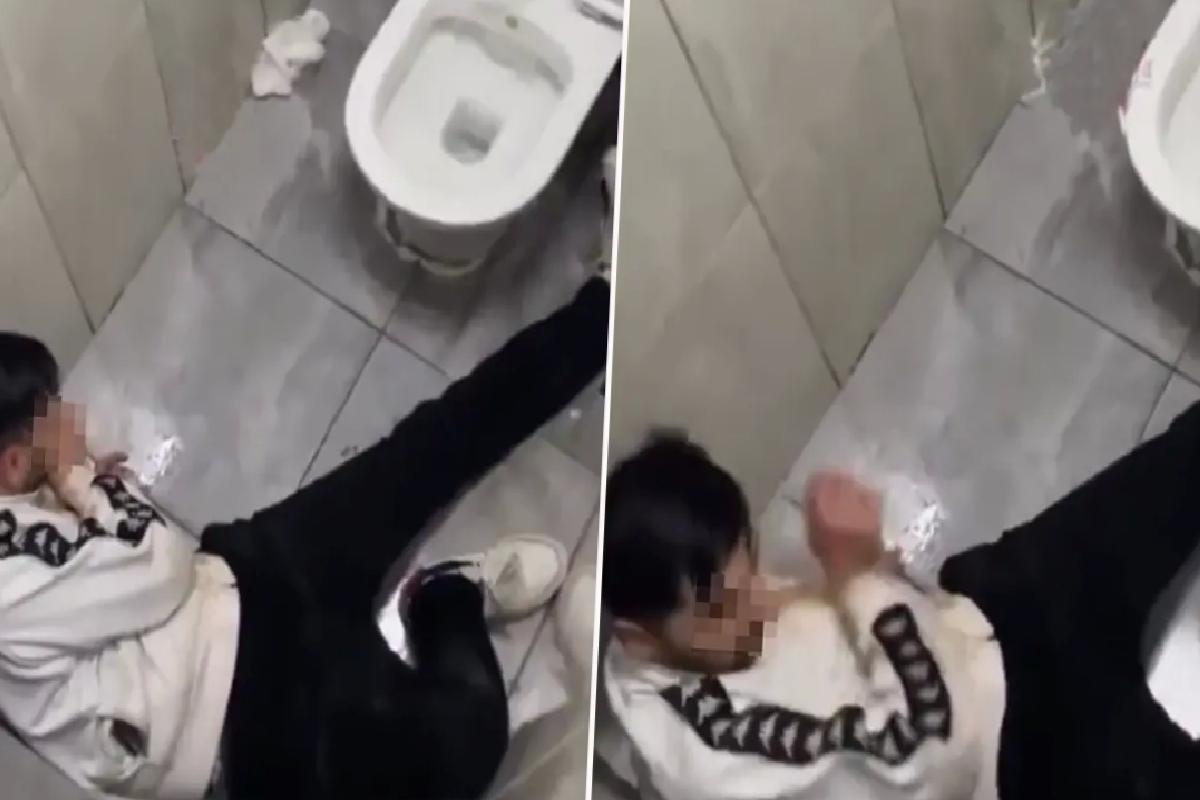 Otogarın tuvaletine girip yarı baygın halde uyuşturucu kullandı