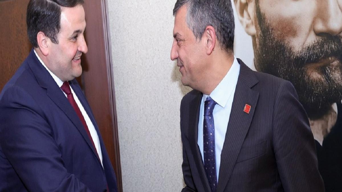 Özgür Özel, Almanya’nın Kuzey Ren Vestfalya Eyaleti Bakanı Liminski ile görüştü