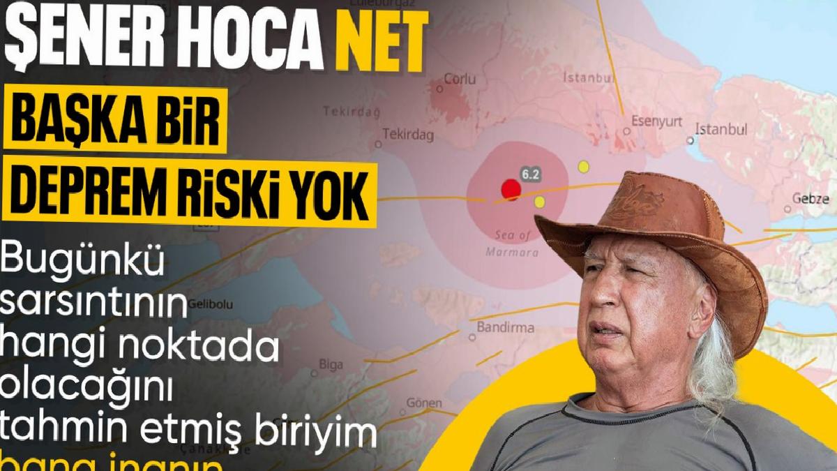 Prof. Dr. Şener Üşümezsoy: Başka bir deprem riski yok