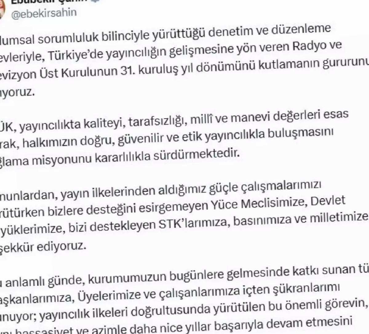 RTÜK 31. Yılını Kutladı