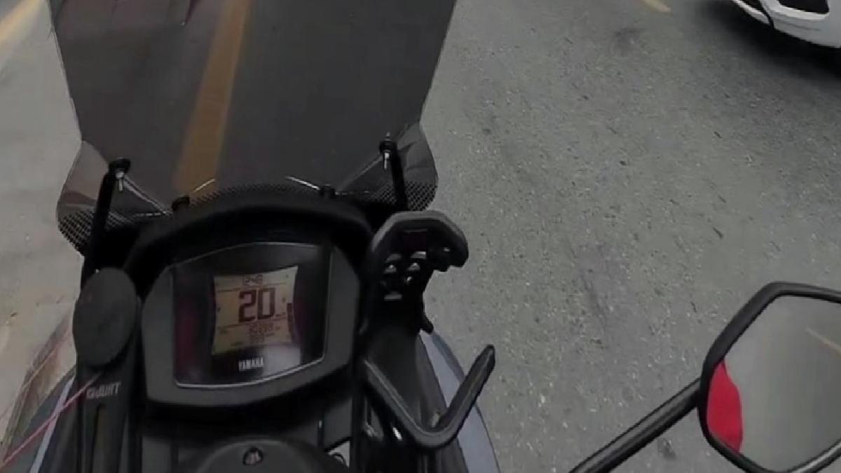 Sakarya’da depreme motor üzerinde yakalandı