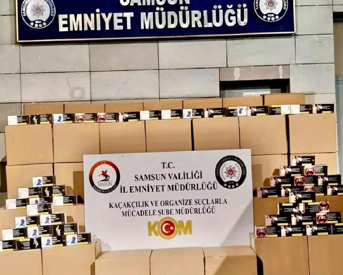 Samsun’da 1.9 Milyon Kaçak Makaron Ele Geçirildi