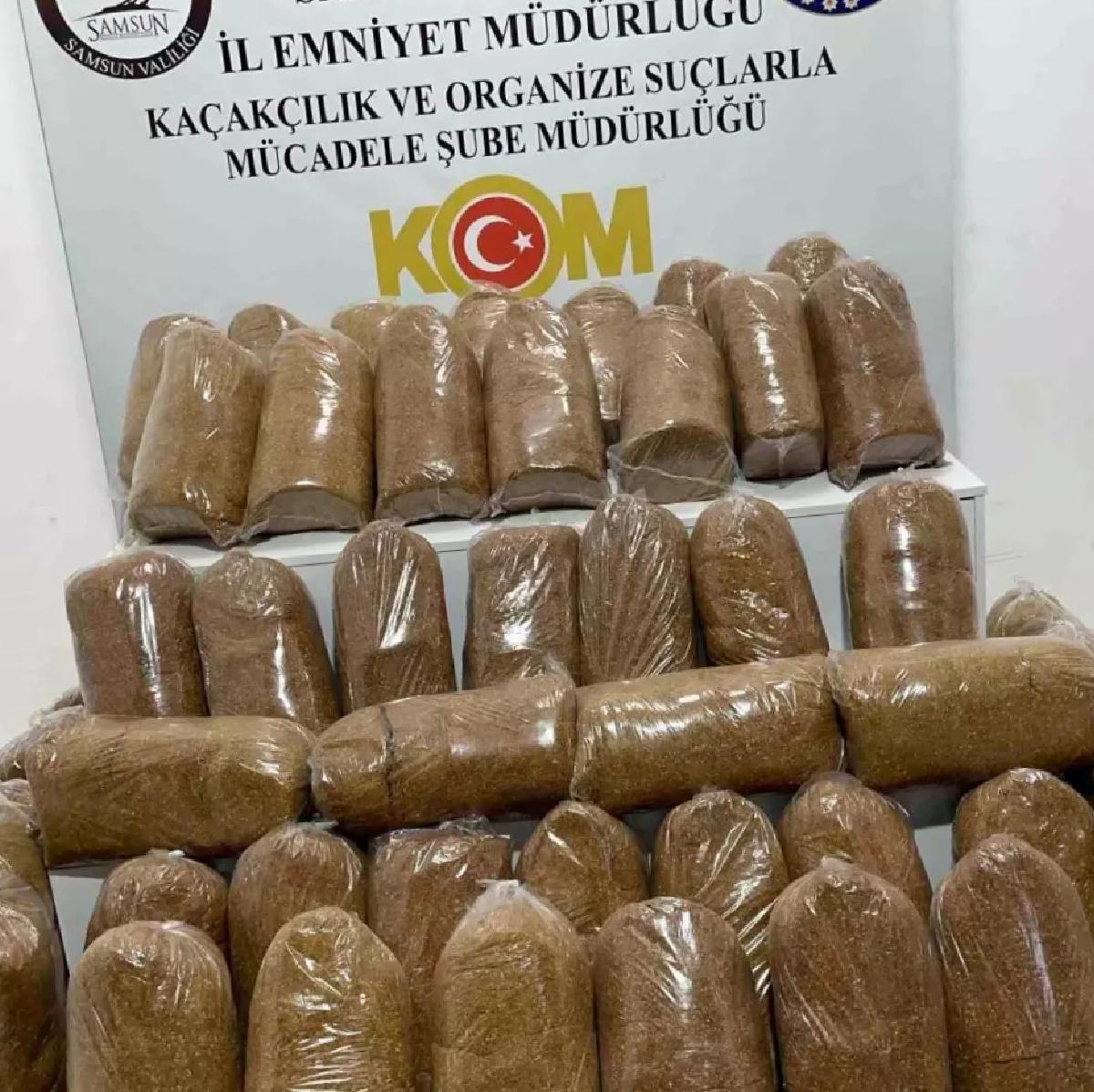 Samsun’da 240 Kilo Kaçak Tütün Ele Geçirildi