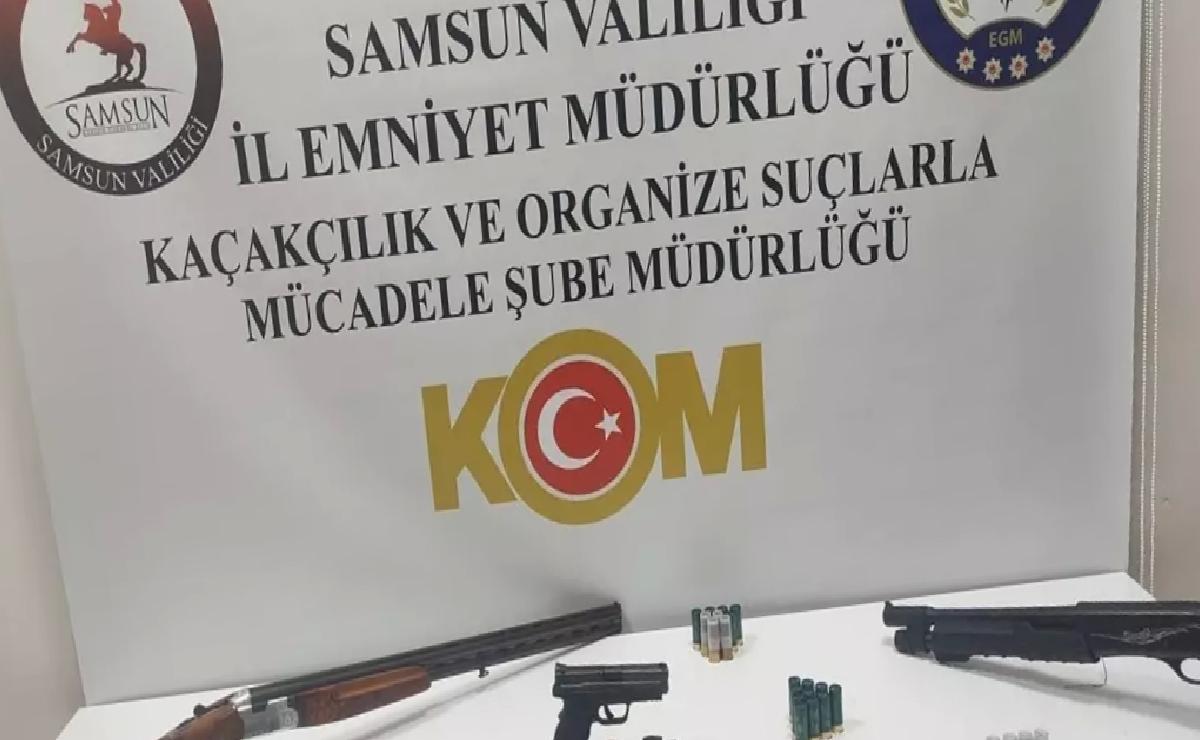 Samsun’da Kaçak Silah Operasyonu