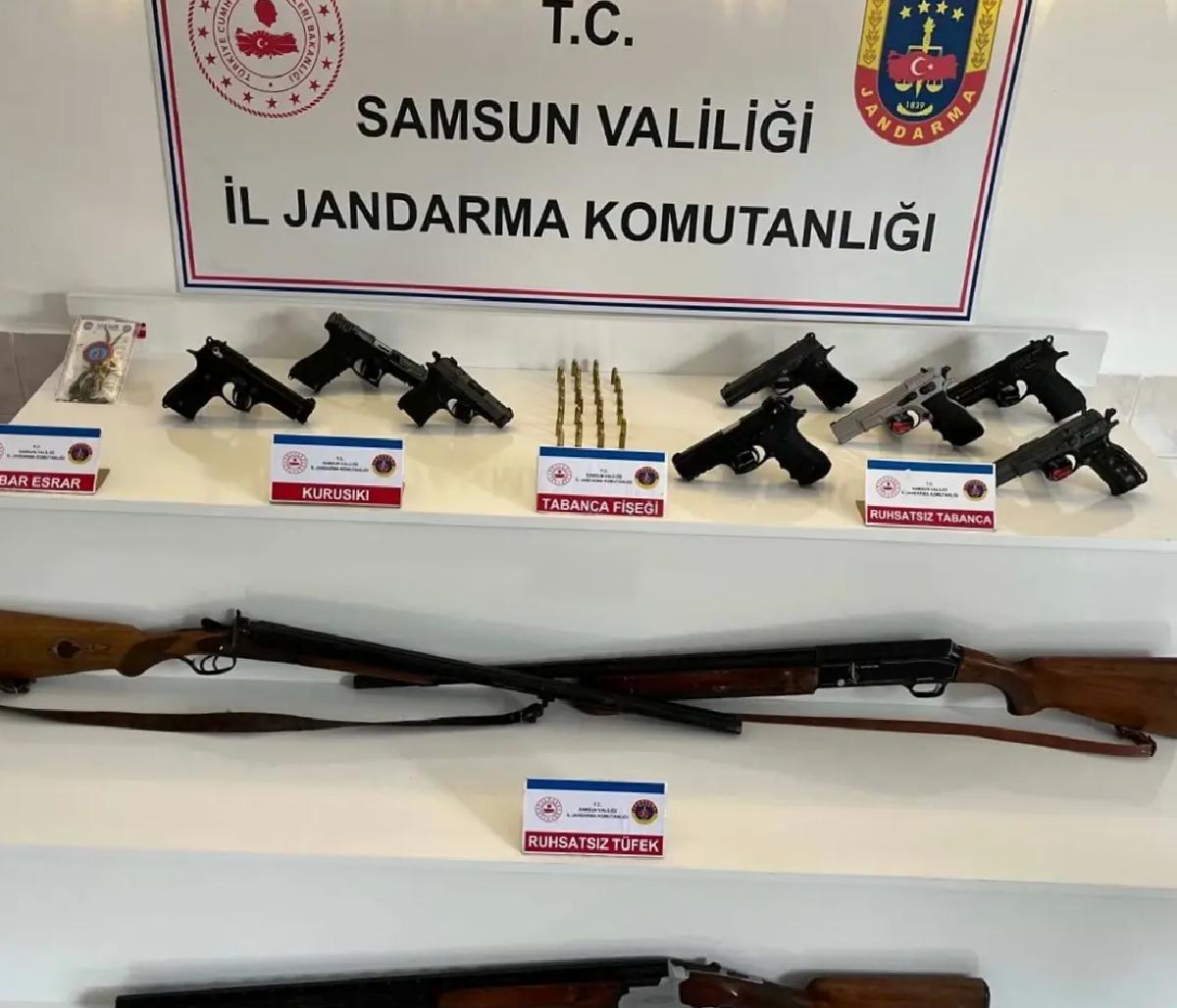 Samsun’da Ruhsatsız Silah Taşıyan 6 Şüpheli Gözaltına Alındı