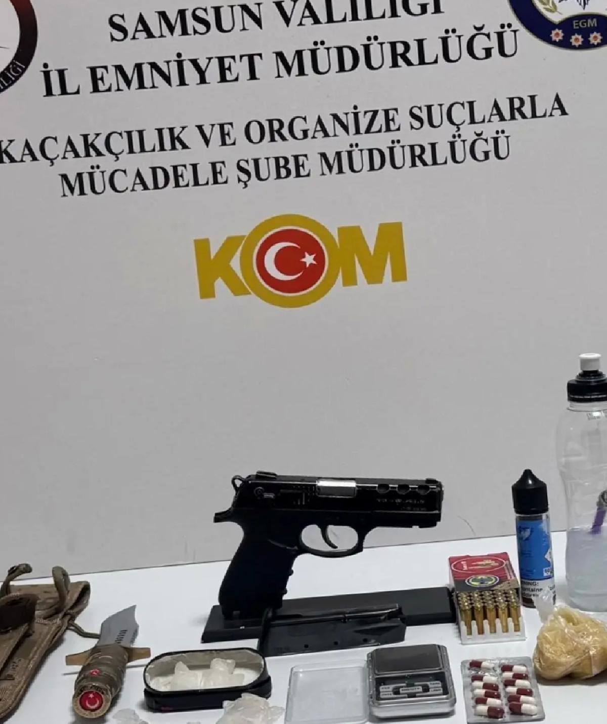 Samsun’da Silah ve Uyuşturucu Operasyonu