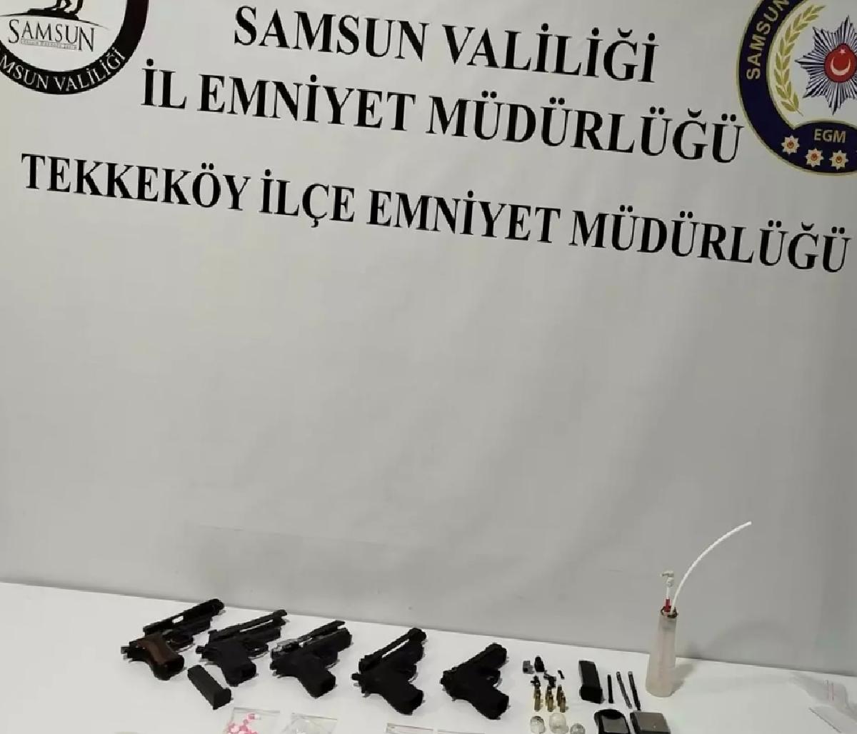 Samsun’da Uyuşturucu ve Silah Operasyonu