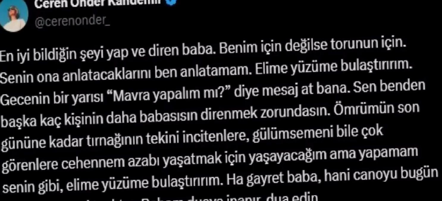 Sırrı Süreyya Önder’in Kızı Ceren Önder’den Duygu Dolu Paylaşım