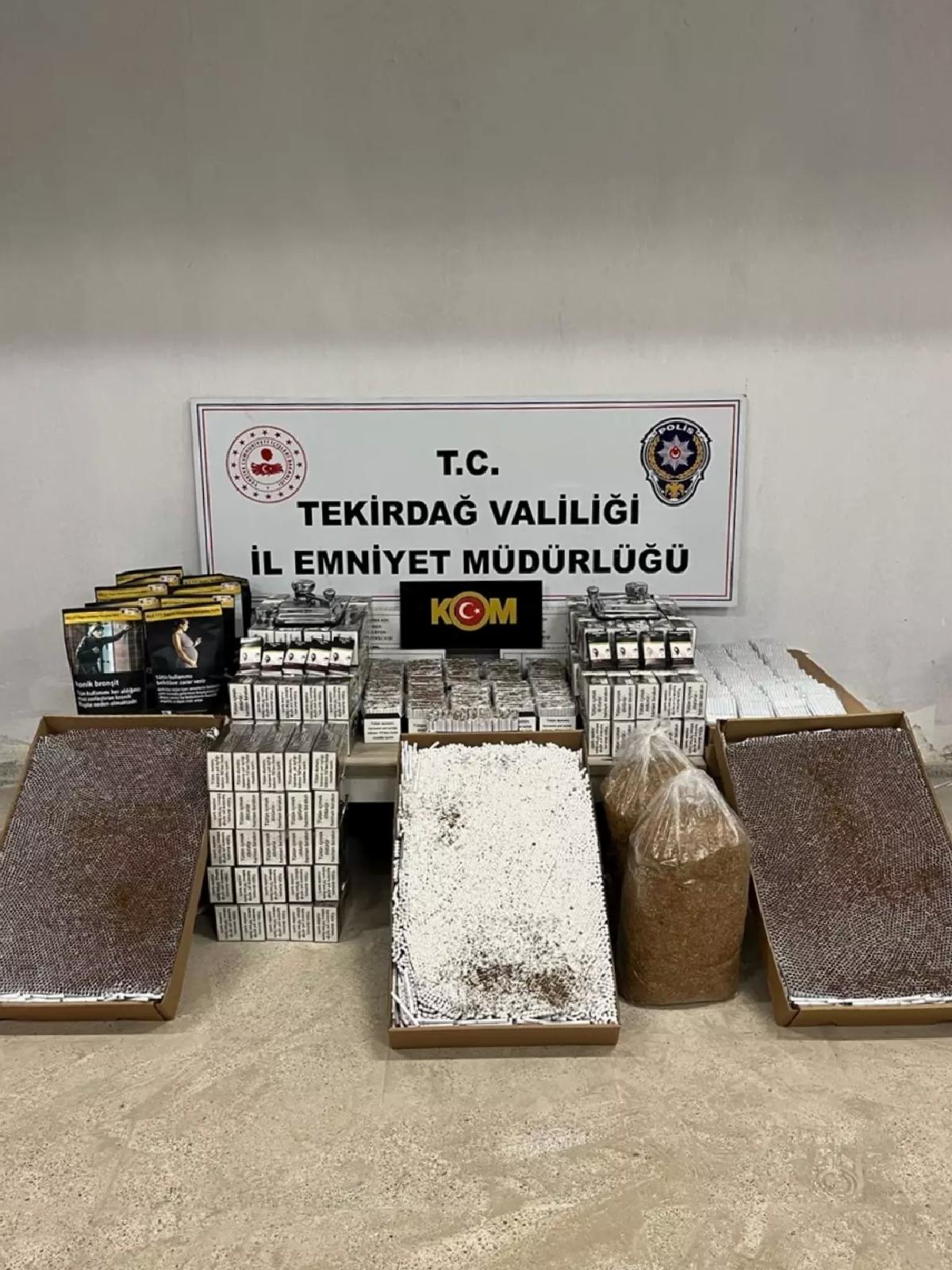 Tekirdağ’da Kaçak Makaron Operasyonu