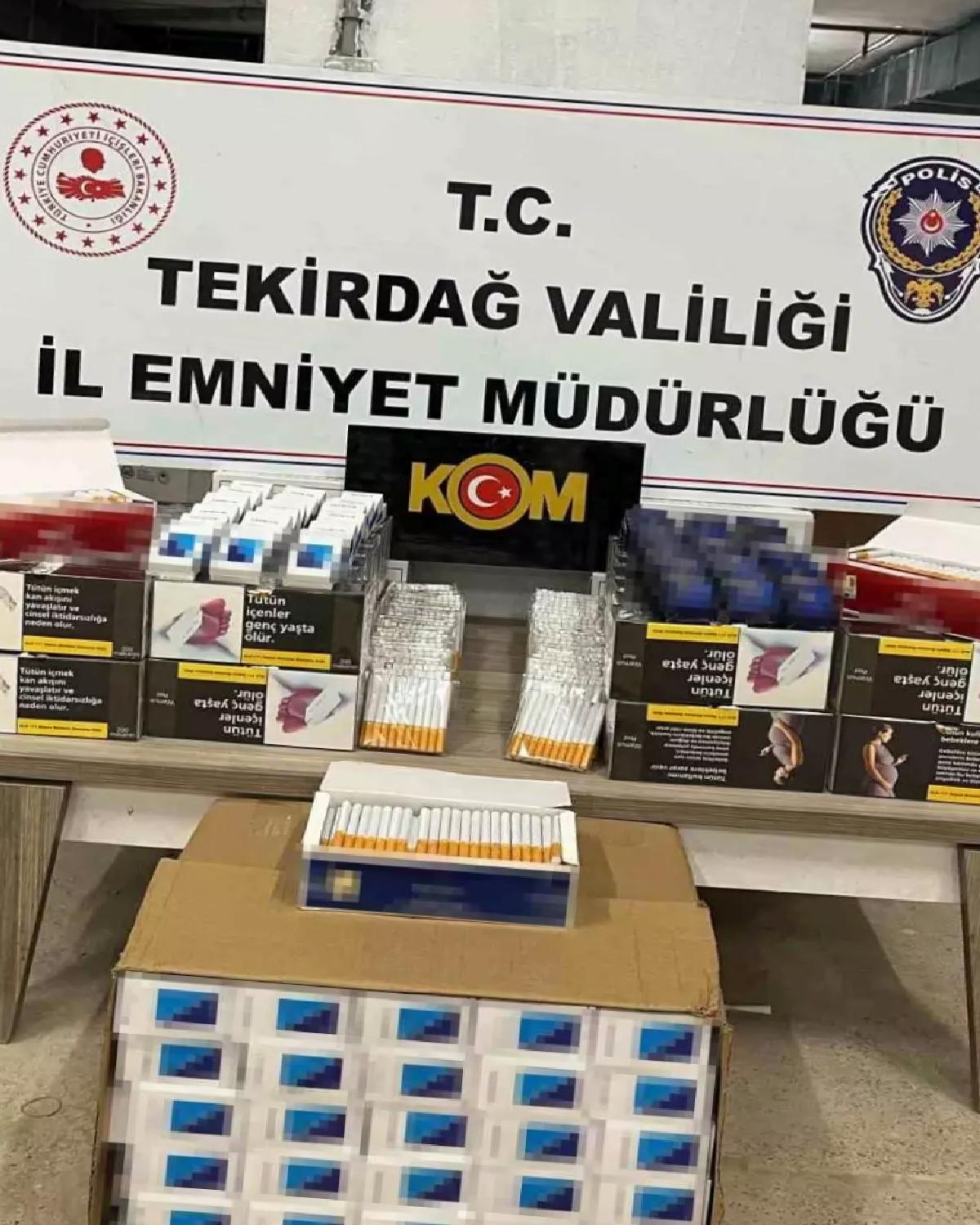 Tekirdağ’da Kaçak Tütün Operasyonu: Çok Sayıda Ürün Ele Geçirildi