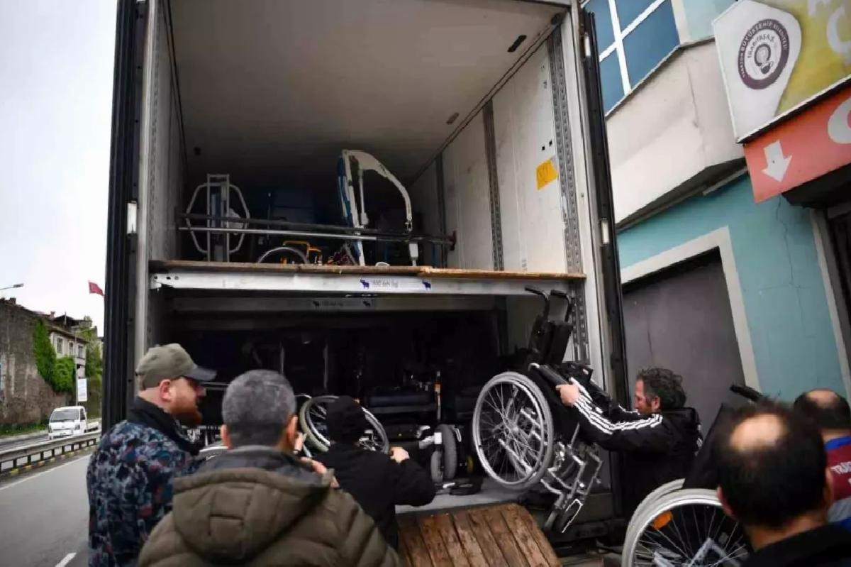 Trabzon’a Yurtdışından Engelli Araçları ve Medikal Malzemeler Gönderildi