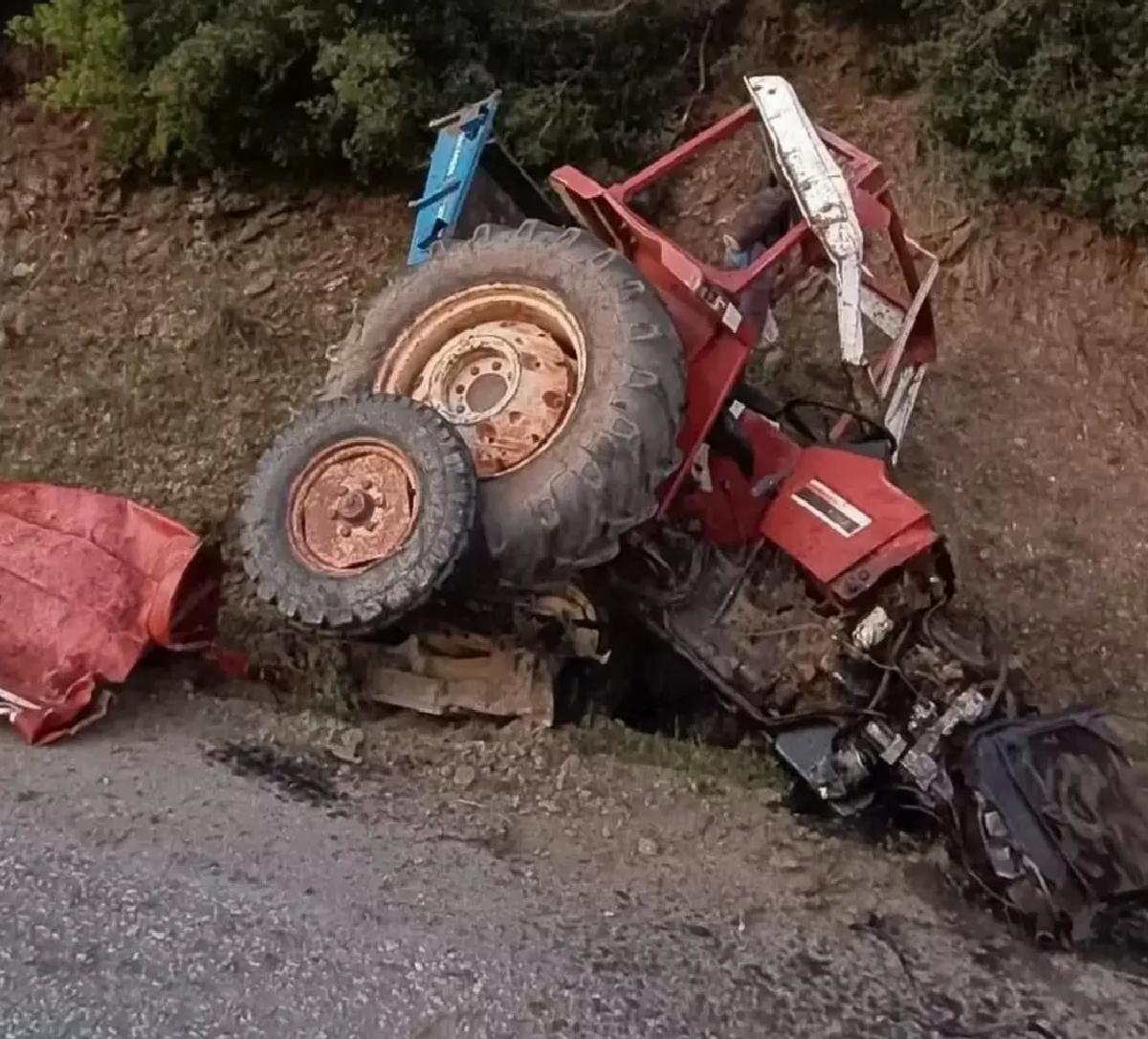 Traktör Devrildi: 1 Ölü, 2 Yaralı