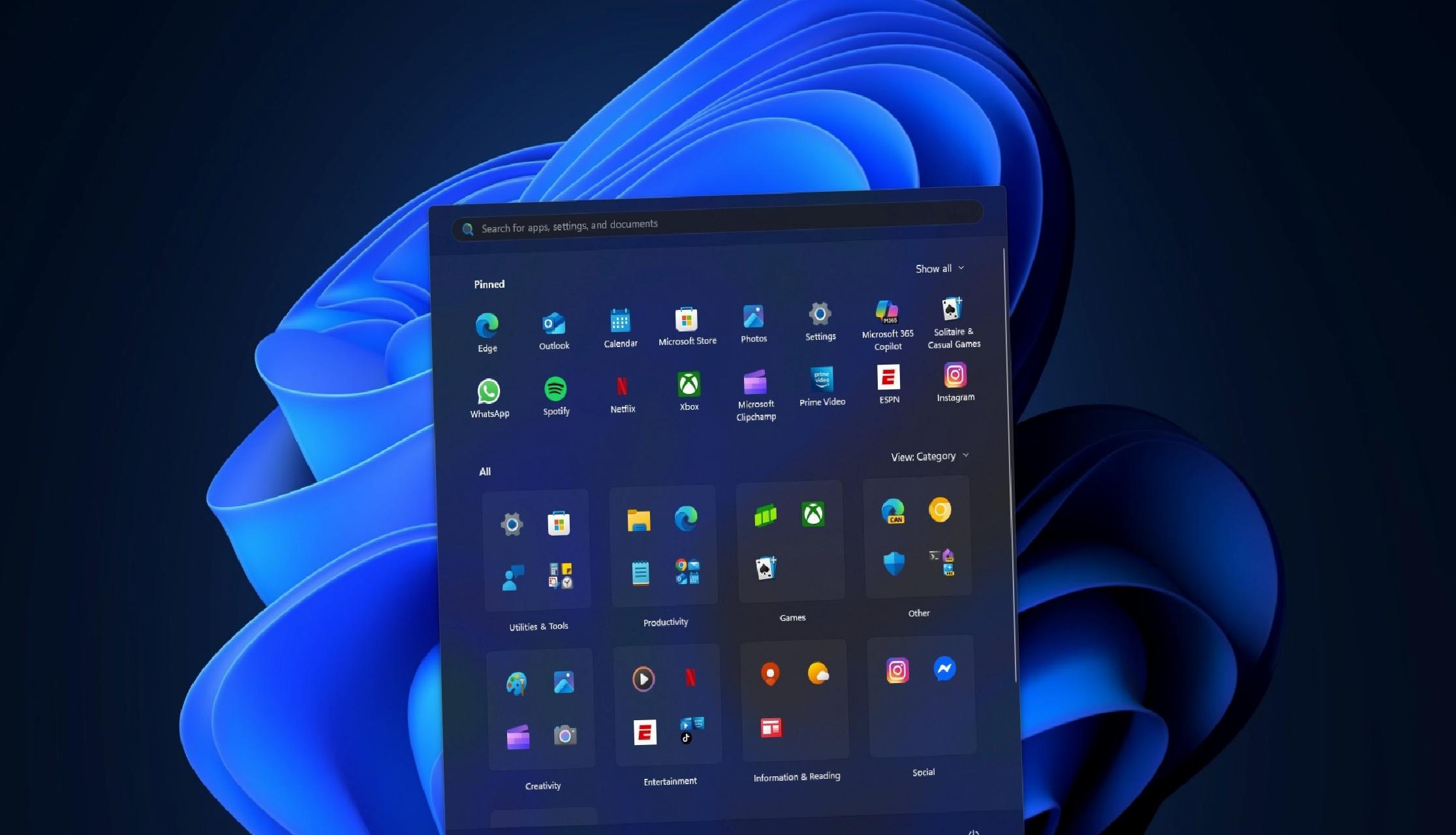 Windows 11’in Başlat menüsü baştan aşağı yenileniyor