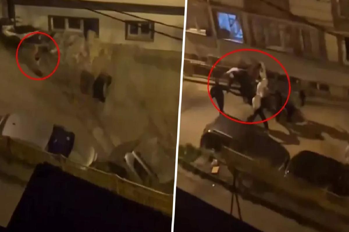 Yer: İstanbul! Erkek arkadaşının evinin önüne gelen kadını böyle dövdüler