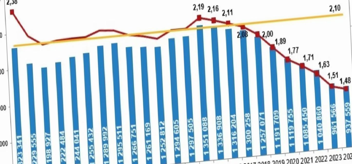 2024’te Türkiye’de Doğurganlık Hızı Düşüyor