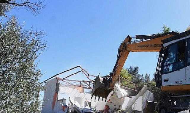 25 kaçak yapı yıkıldı