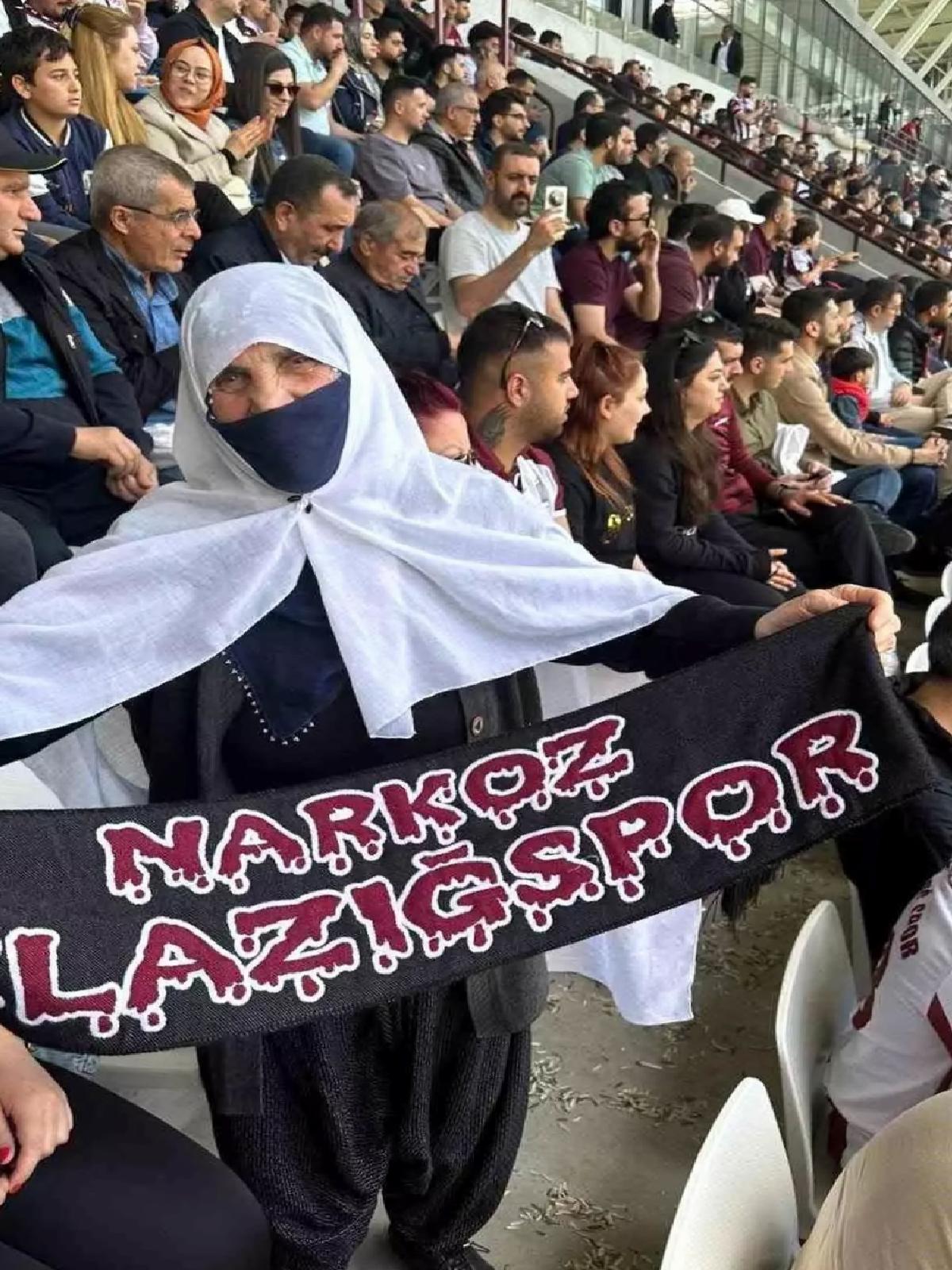 76 Yaşındaki Muhsine Nine Elazığspor’u Destekledi