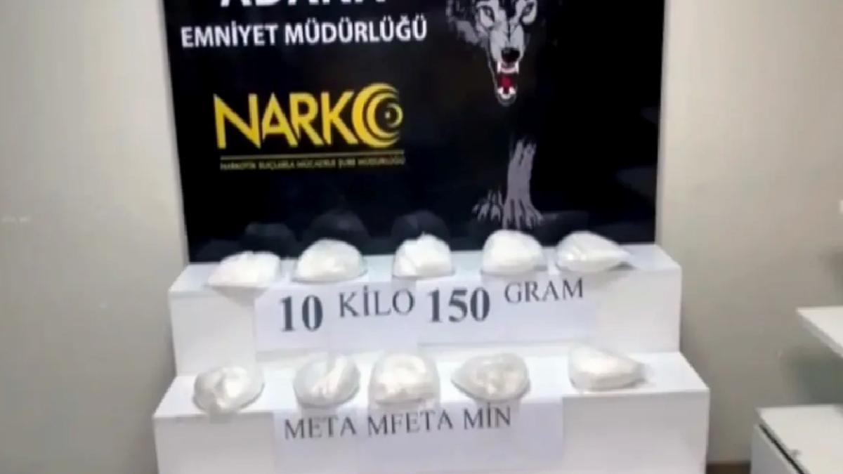 Adana’da 10 Kilo Metamfetamin Ele Geçirildi