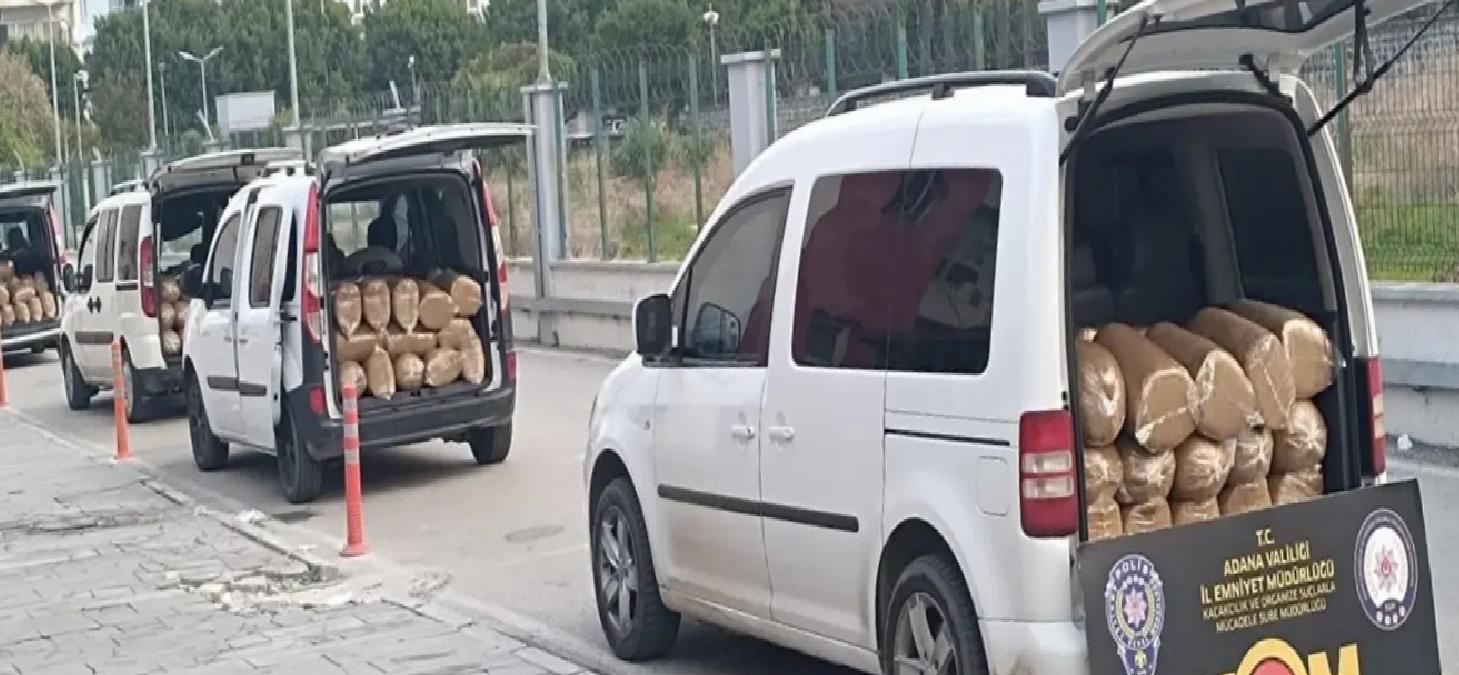 Adana’da 2 Ton Kaçak Tütün Ele Geçirildi