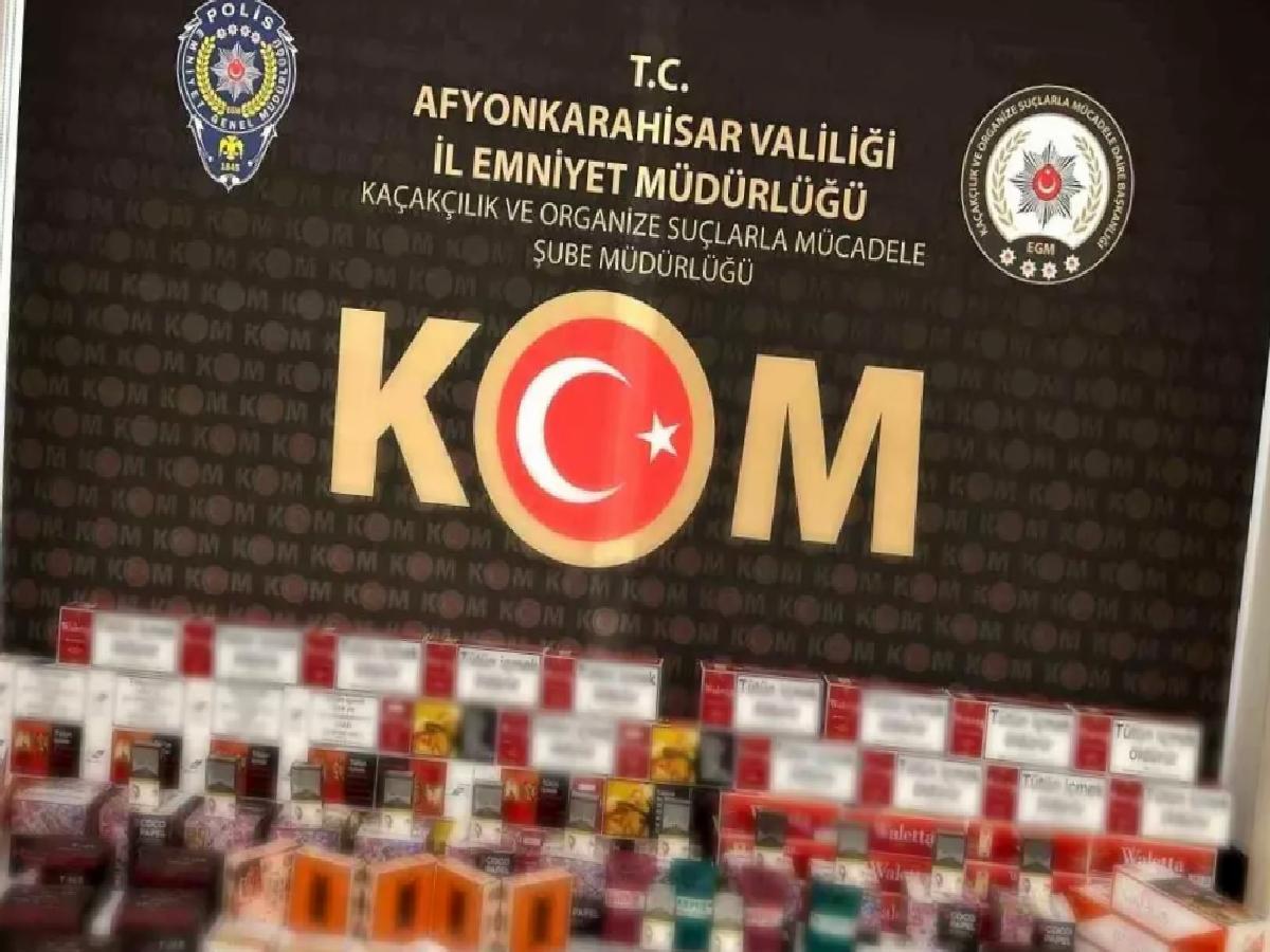 Afyon’da Kaçak Sigara Operasyonu