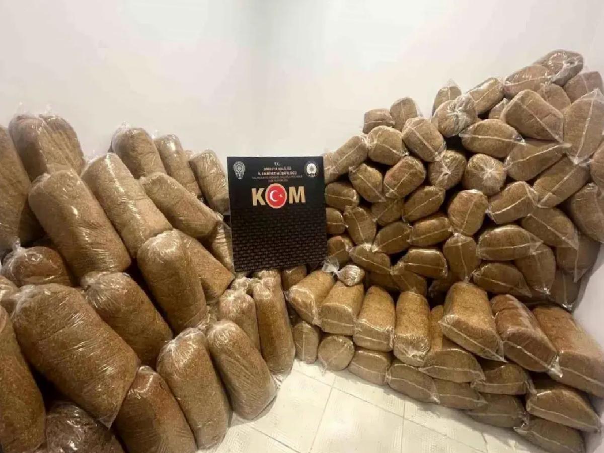 Amasya’da 1,5 Milyon TL’lik Kaçak Tütün Ele Geçirildi