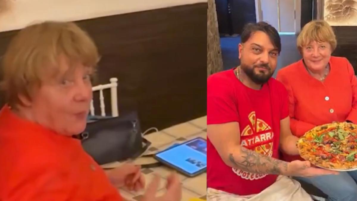 Angela Merkel, İtalya’da pizza yedi
