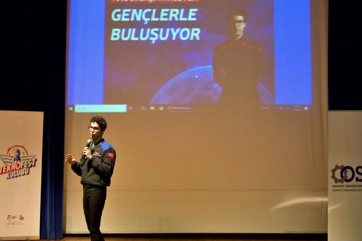 Astronot Tuva Cihangir Atasever, Osmaniye’de öğrencilerle buluştu