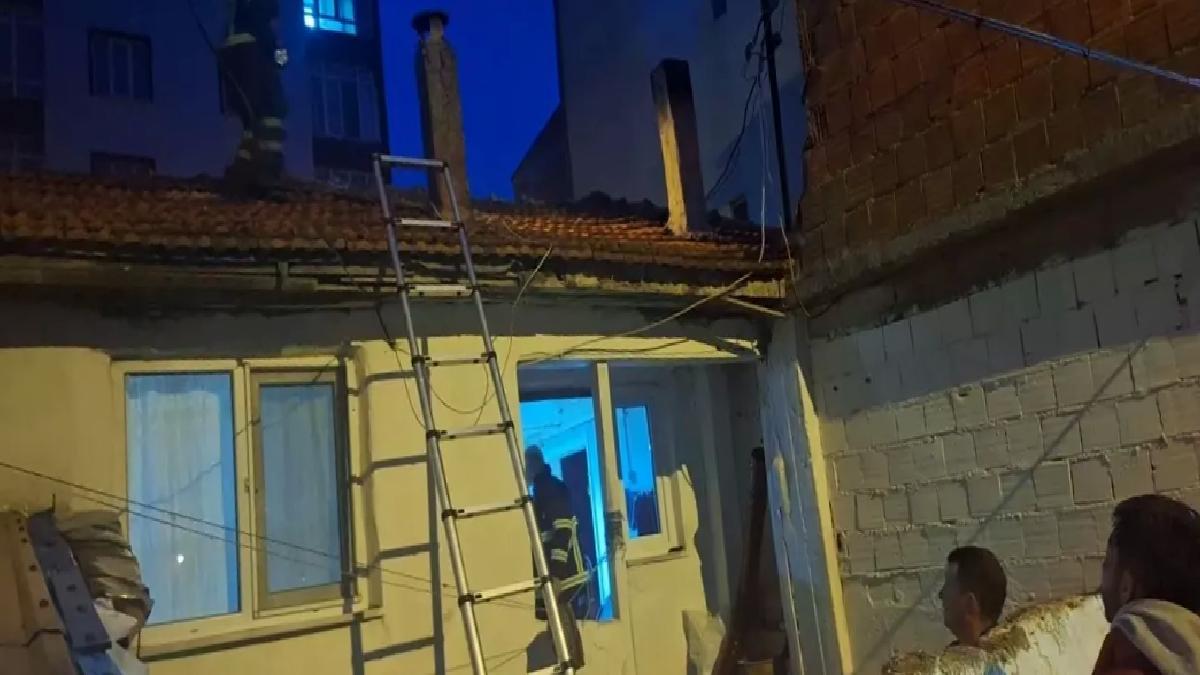 Bafra’da Ev Bacasında Yangın
