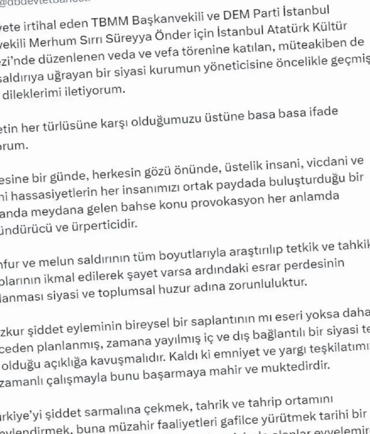 Bahçeli’den Şiddet Açıklaması