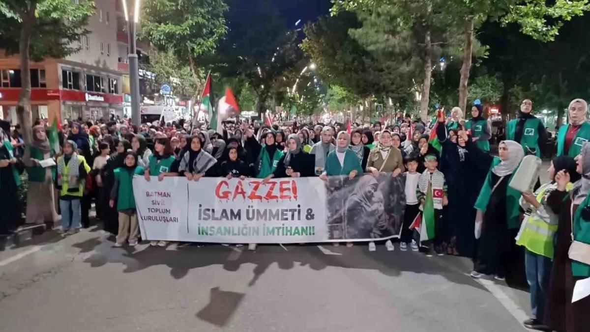 Batman’da Gazze İçin Yürüyüş