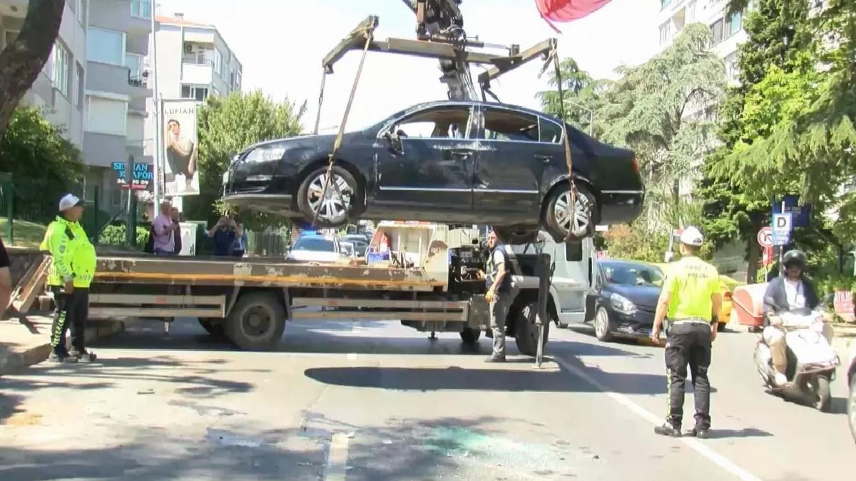 Beşiktaş’ta otomobil takla attı