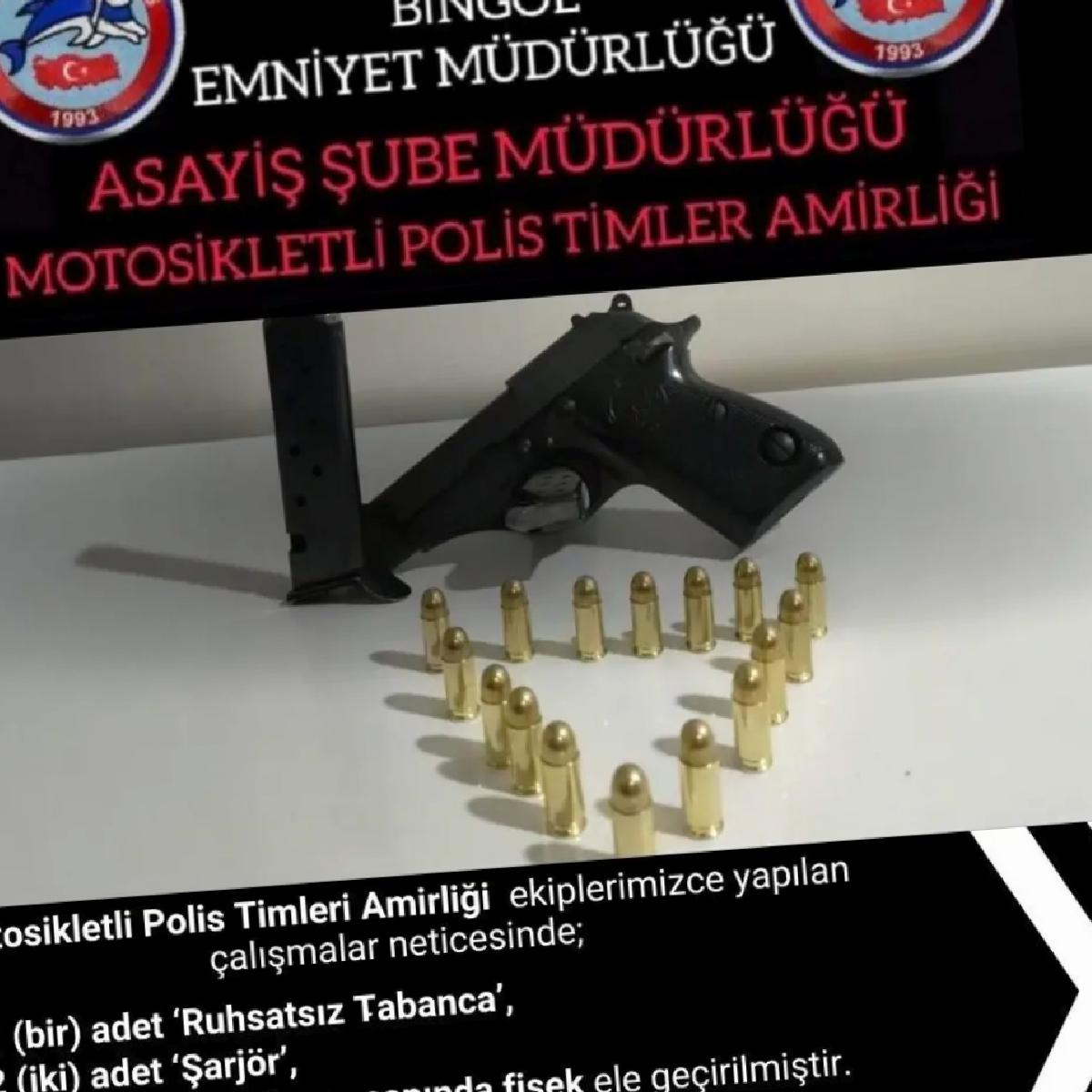 Bingöl’de Ruhsatsız Silah Ele Geçirildi