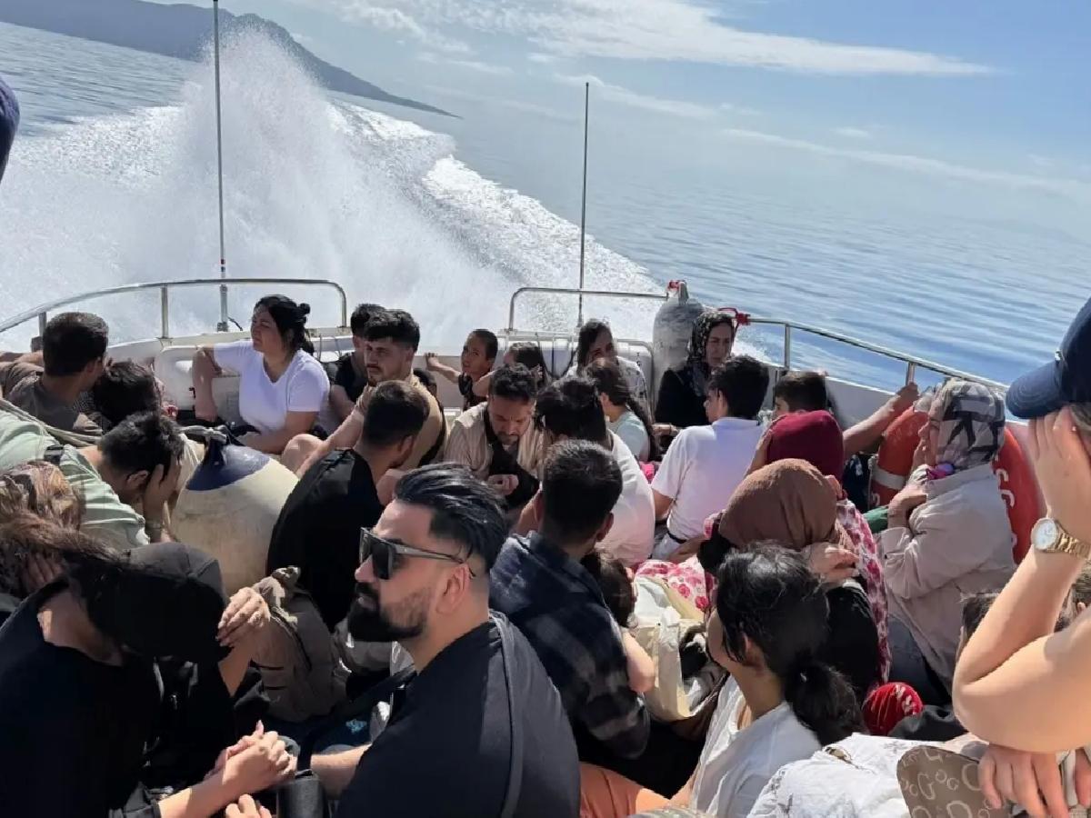 Bodrum açıklarında 95 göçmen yakalandı