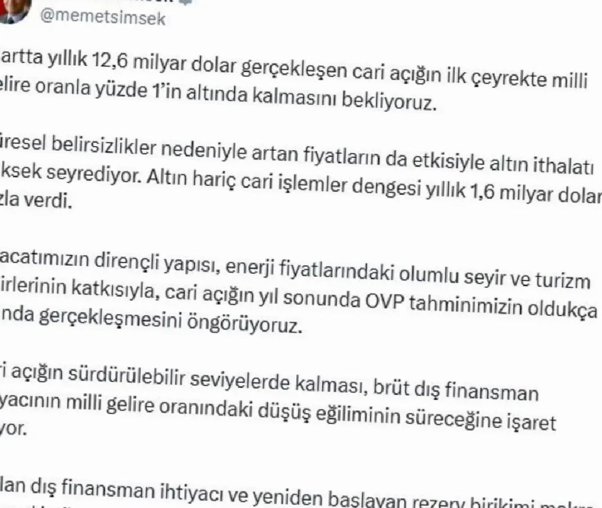 Cari Açık Yıl Sonunda Beklentinin Altında Kalacak