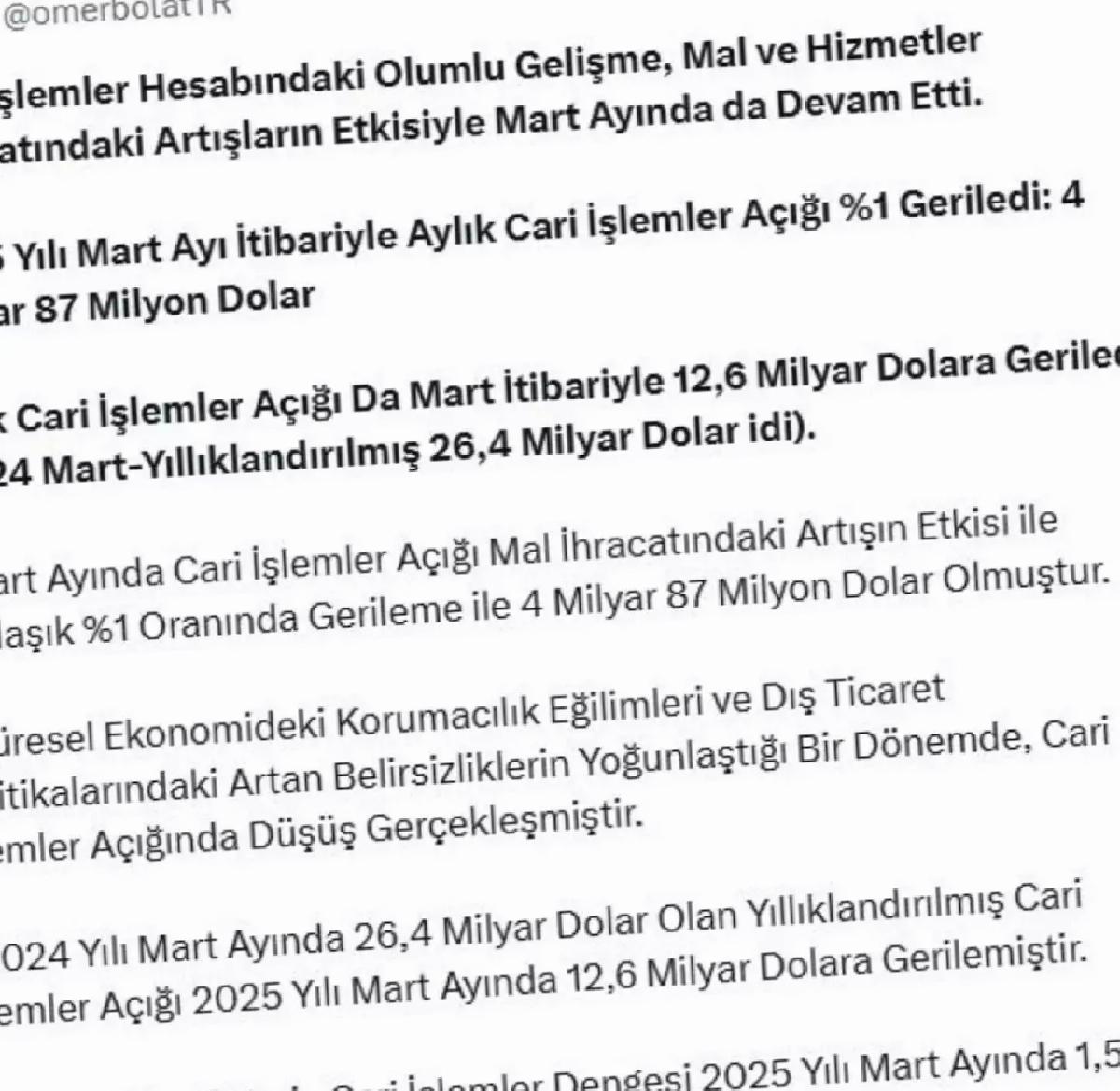Cari İşlemler Açığı 2025’te Yükseliş Bekliyor