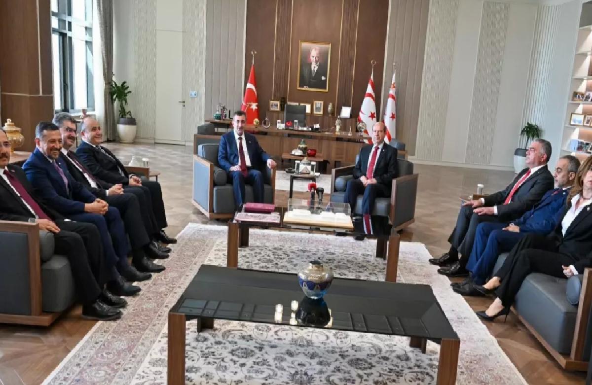 Cevdet Yılmaz, KKTC Cumhurbaşkanı ile Görüştü