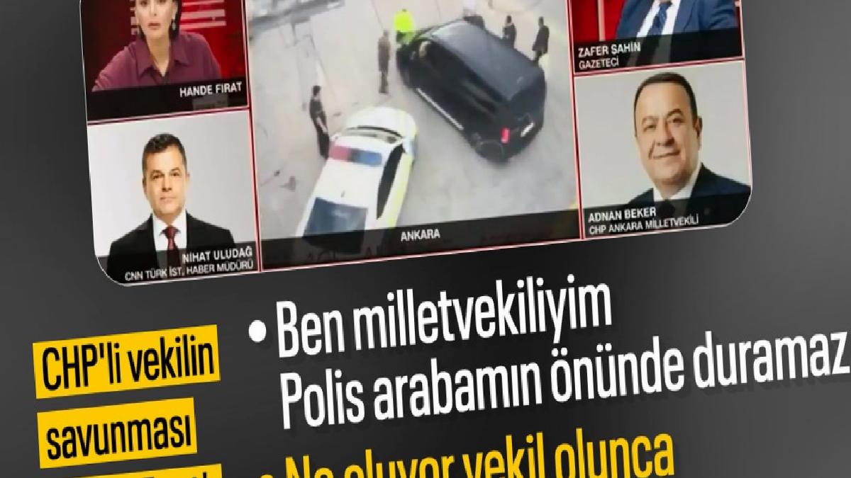 CHP’li Adnan Beker’in şoförü, aracı polis ekiplerinin üzerine sürdü