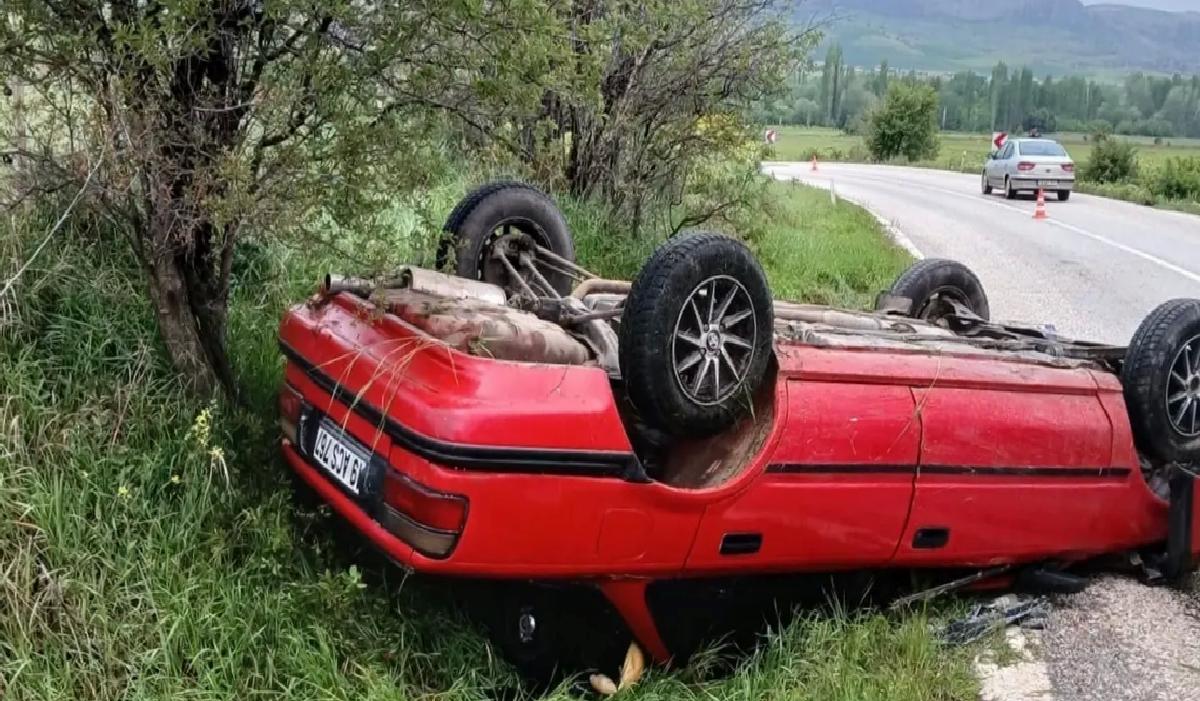 Çorum’da Otomobil Devrildi: 4 Yaralı
