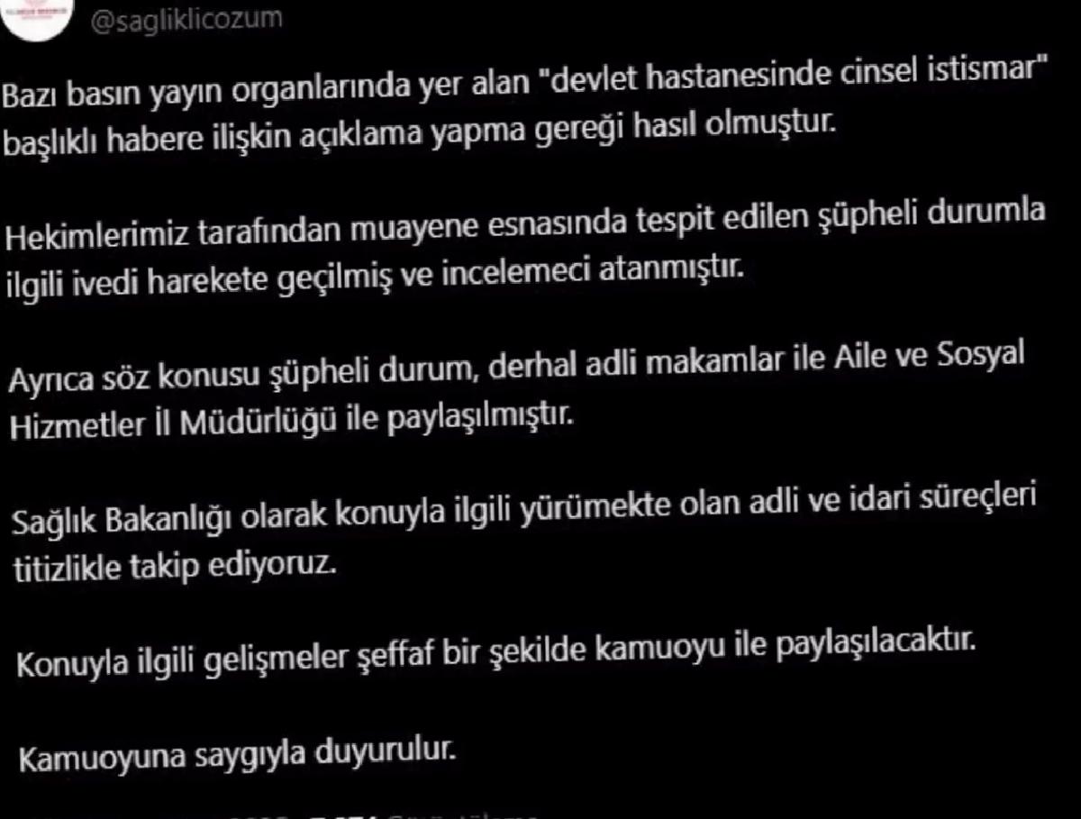 Devlet Hastanesinde Cinsel İstismar İddiası