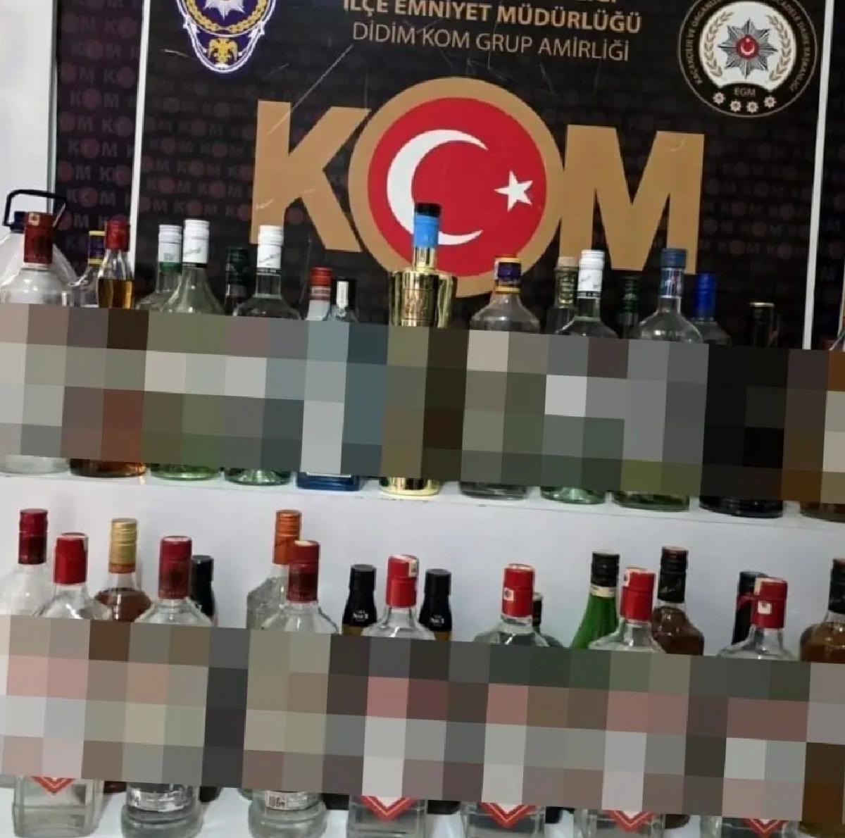 Didim’de 40 Şişe Kaçak İçki Ele Geçirildi