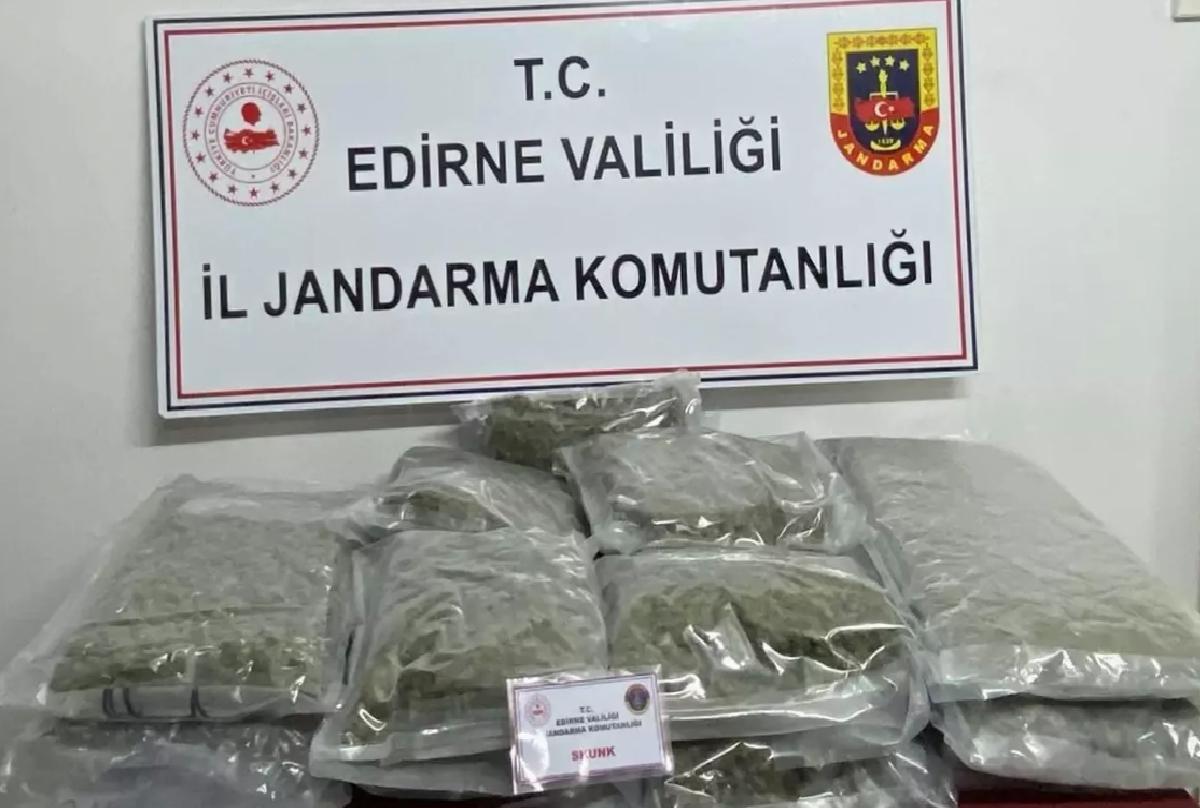 Edirne’de 16 Kilo Skunk Ele Geçirildi