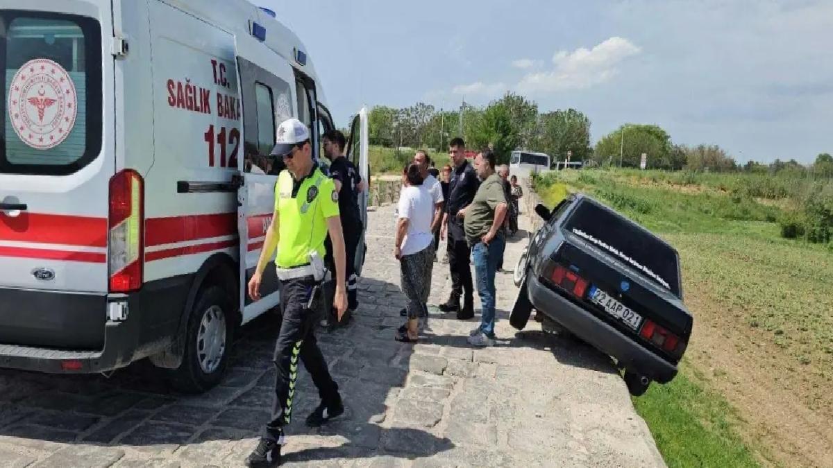 Edirne’de Köprüde Kaza: Sürücü Yaralı
